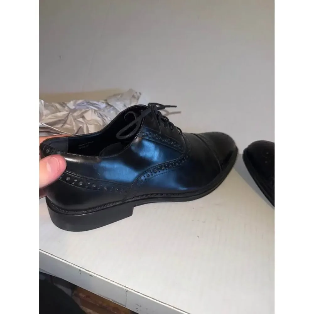 Reaction Kenneth Cole Men's Oxford Black Dress Shoes Size 9.5 No Box